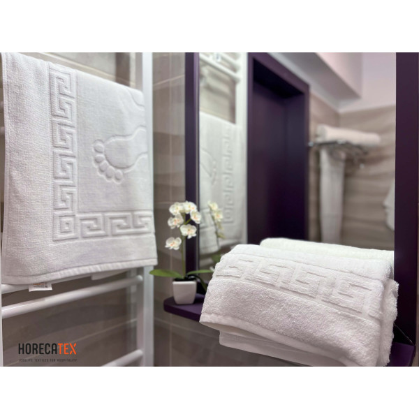 Prosop Hotel Greek | 500 GSM | Bumbac Alb | 30x50