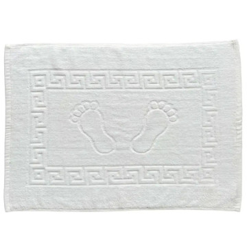 Prosop Covoras de Baie Greek | 700 GSM | Bumbac Alb | 50×70 cm