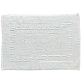 Prosop Covoras de Baie Greek | 700 GSM | Bumbac Alb | 50×70 cm