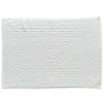 Prosop Covoras de Baie Greek | 700 GSM | Bumbac Alb | 50×70 cm