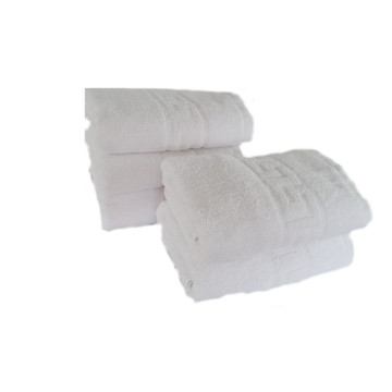 Set 5 Prosoape Hotel Greek | 550 GSM | Bumbac Alb | 50×90 cm