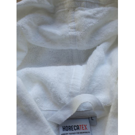 Halat cu Gluga Premium | Bumbac Velour Alb | 400 GSM | Marimea M