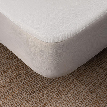 Protectie Saltea Impermeabila | Bumbac Jersey si Poliuretan | Alba | 90×200 cm