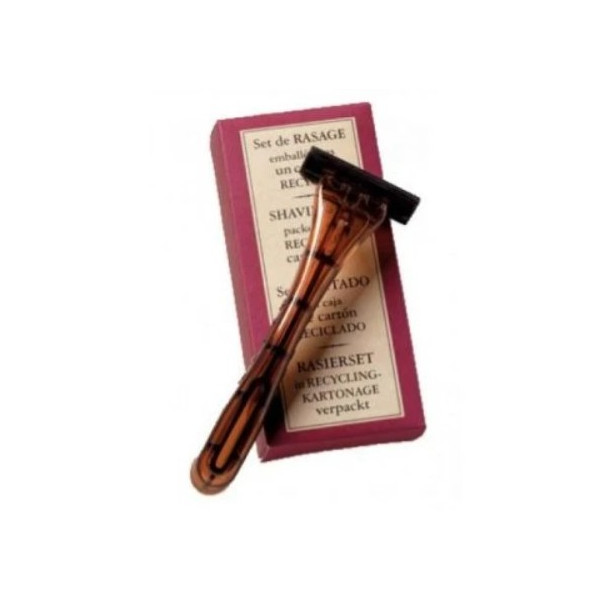 Set de ras hotelier cu lamă și cremă | Ambalaj reciclabil | Authentic Line Set de ras hotelier cu lamă și cremă | Ambalaj reciclabil | Authentic Line